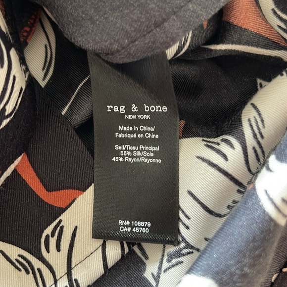 Rag & Bone Mare Hawaiian Button Down Short Sleeve Silk Blend Shirt Size Small - Picture 13 of 13